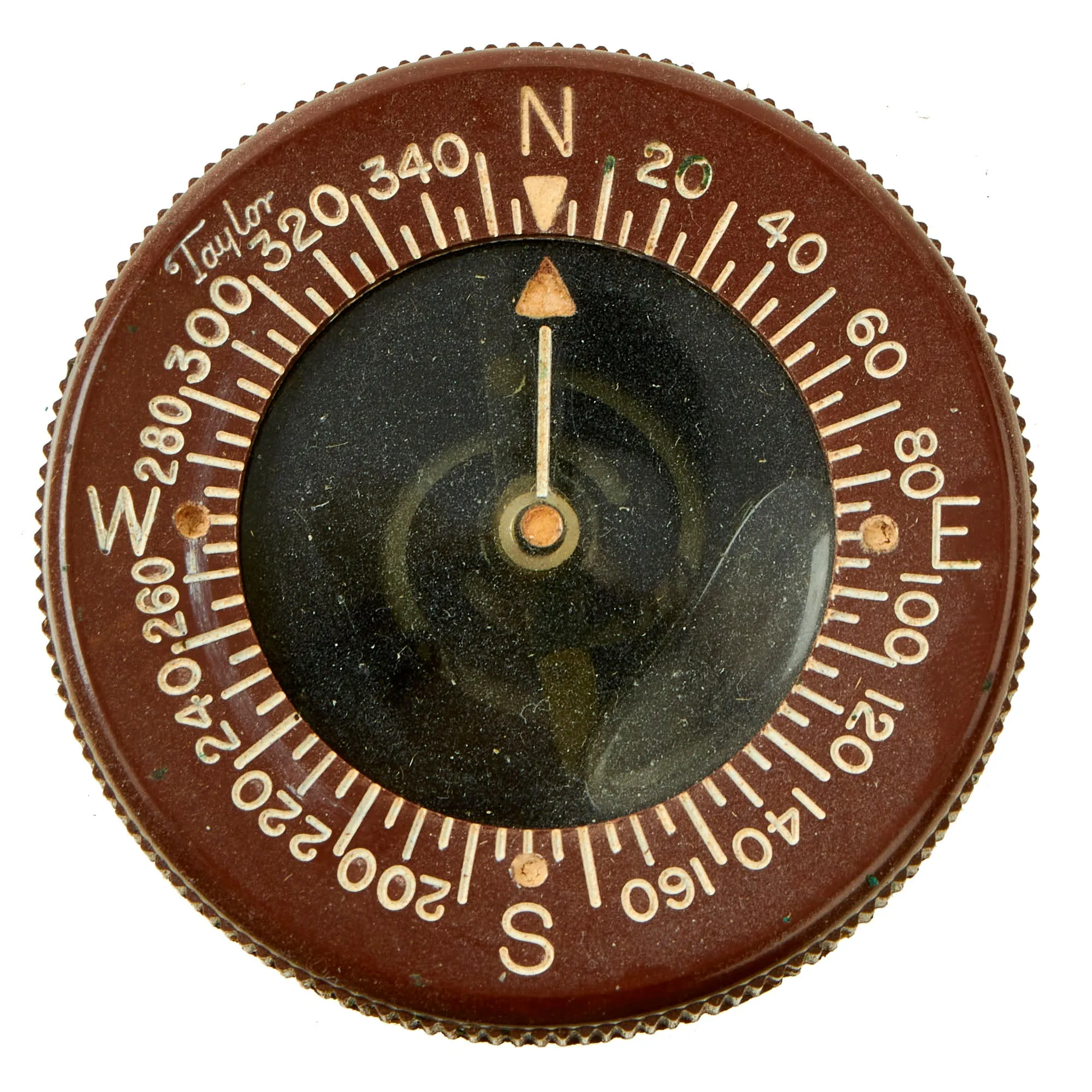 Original U.S. WWII Unissued Paratrooper Liquid Filled Wrist Compass by Taylor with Leather Wrist Band and Original Box