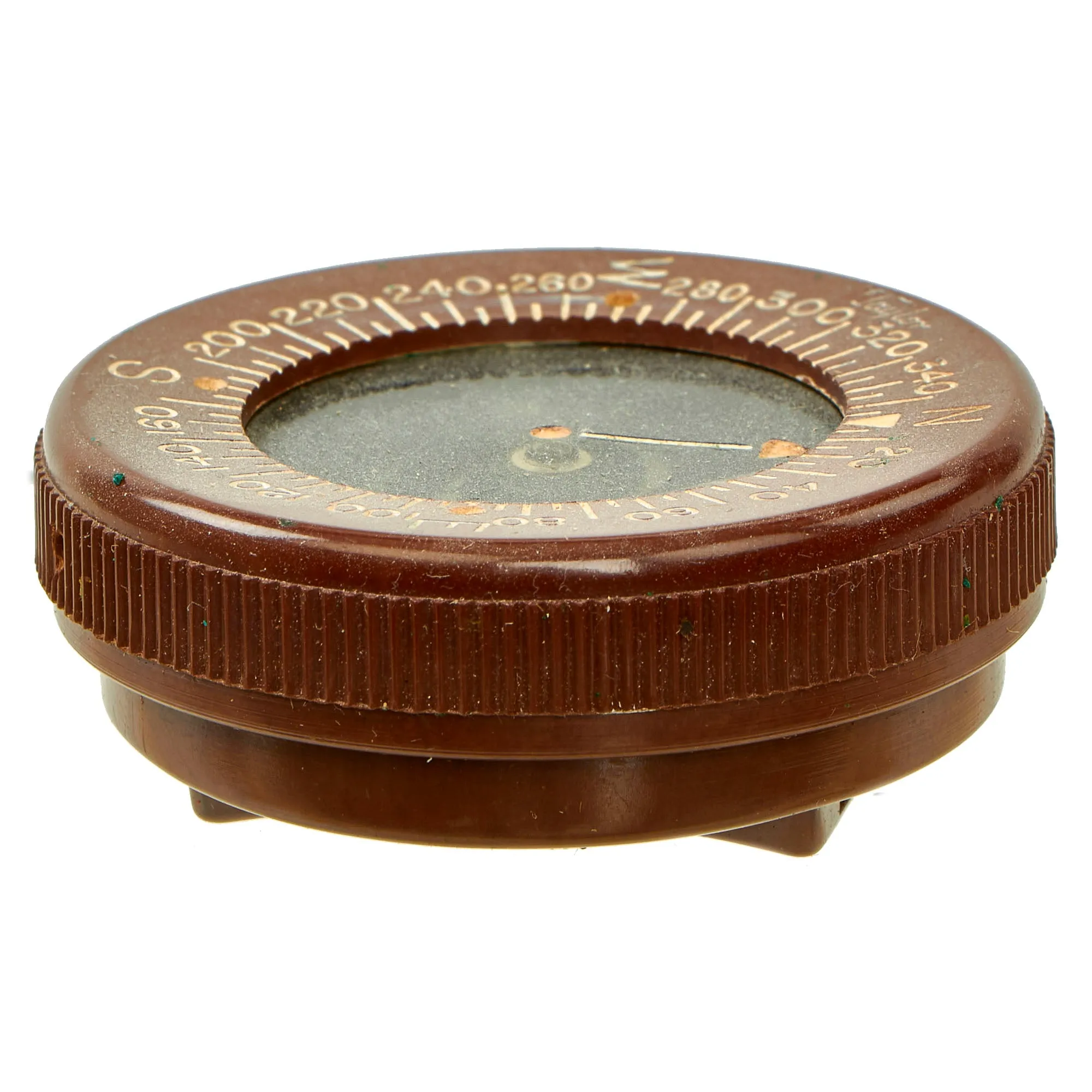Original U.S. WWII Unissued Paratrooper Liquid Filled Wrist Compass by Taylor with Leather Wrist Band and Original Box