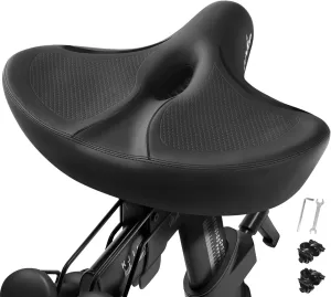 Oversized Peloton Bike Seat, Comfortable Bicycle Saddle Replacement for Men & Women, Extra Wide Saddle Compatible with Peloton, Echelon, Exercise, Electric, Cruiser Bikes