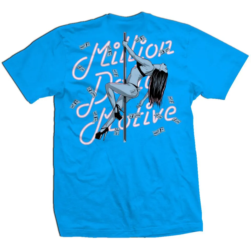Pole Dancer Money - Turquoise Blue T-Shirt