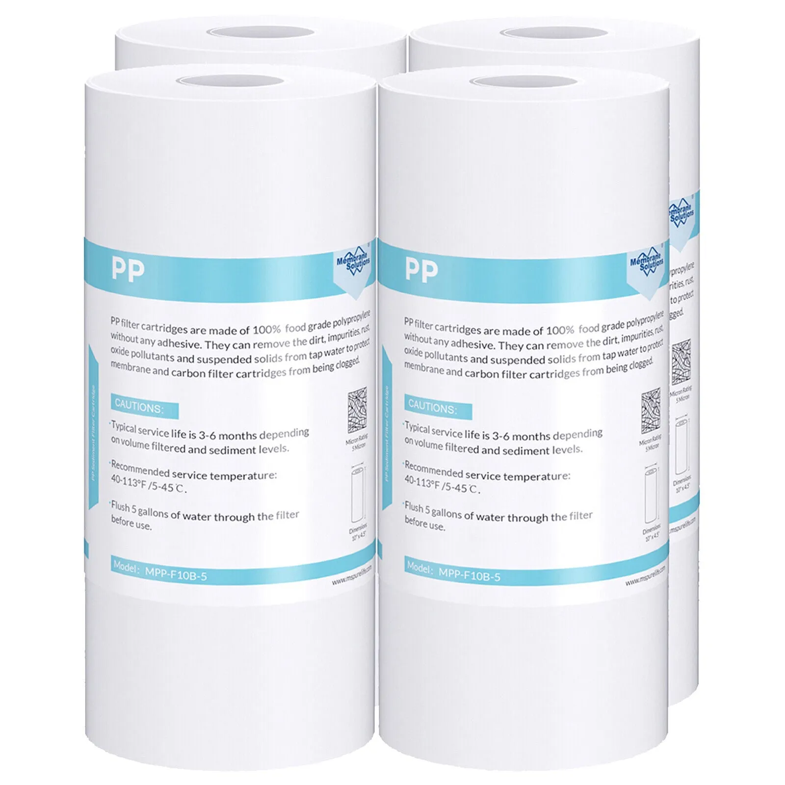 PP Sediment Water Filter Replacement Whole House 10" x 4.5"