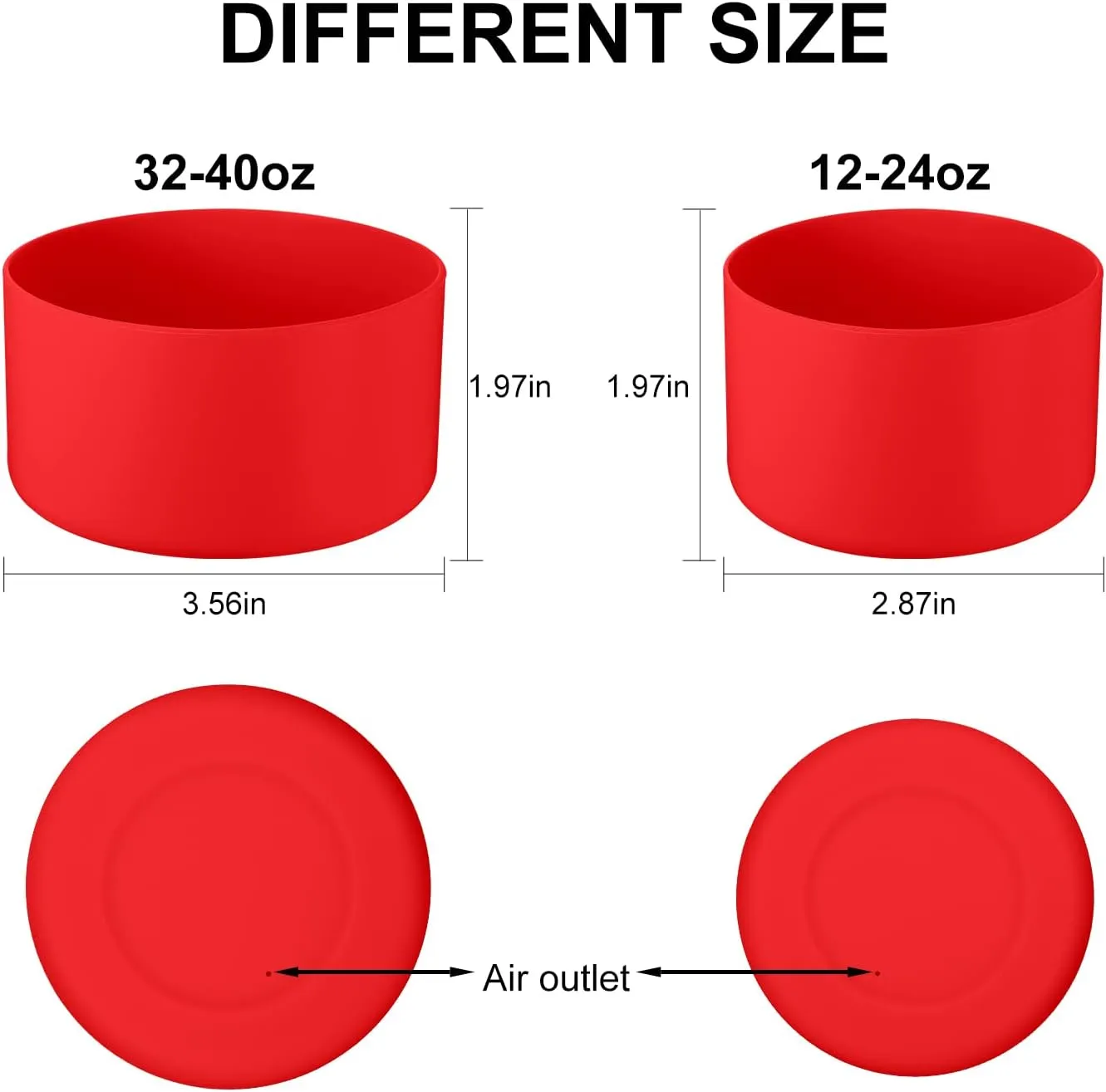 Protective Boot for Hydroflask Water Bottle 12oz - 40oz, BPA Free Bottom Silicone Sleeve Cover, Compatible with All Water Bottles with Bottom Width of 2.87-3.56in