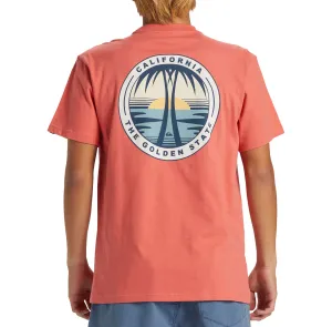 Quiksilver Ca Dos Palms Short Sleeve T-Shirt - SPICED CORAL