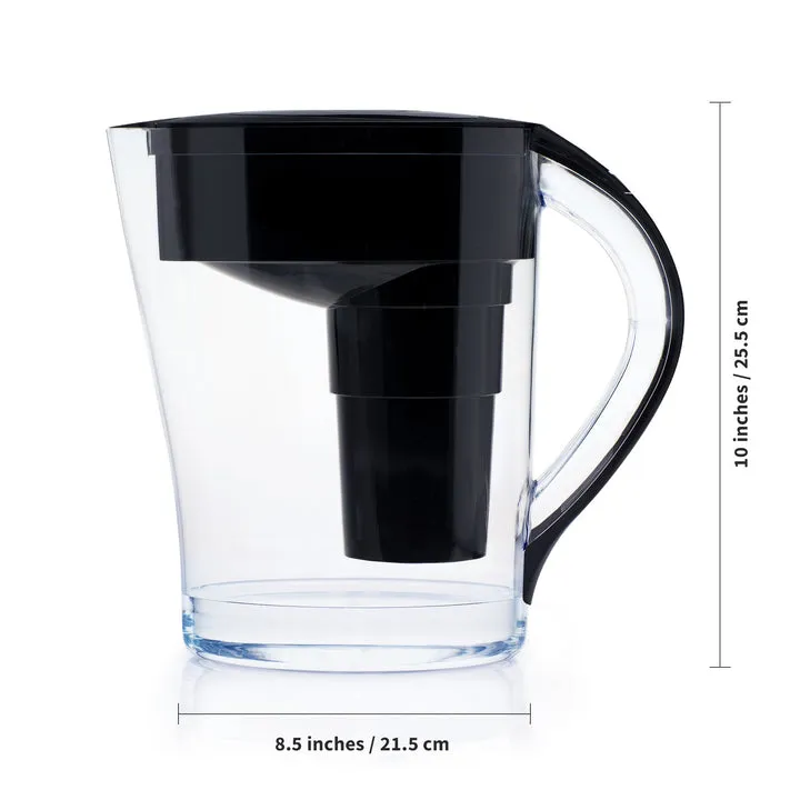 Santevia MINA Black Alkaline Pitcher