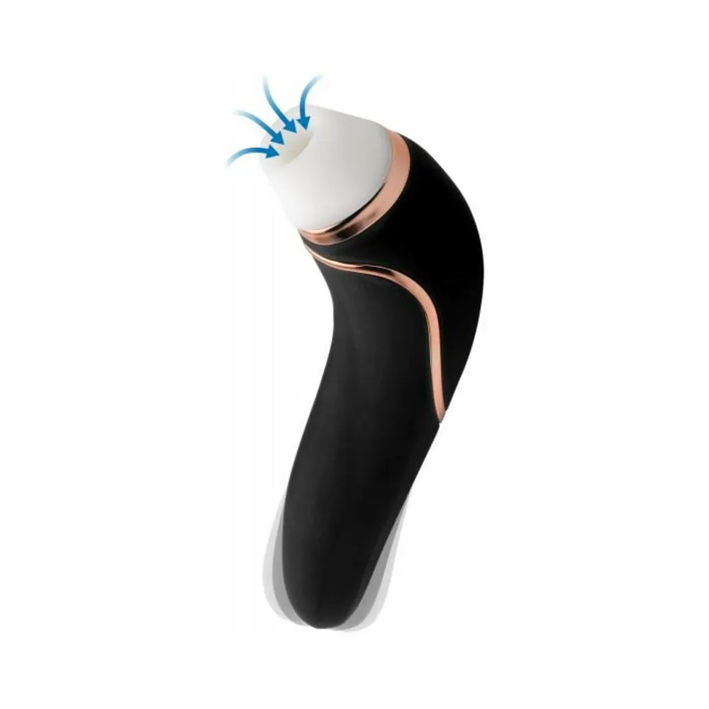 Shegasm Deluxe Clitoral Stimulator And Vibe Black