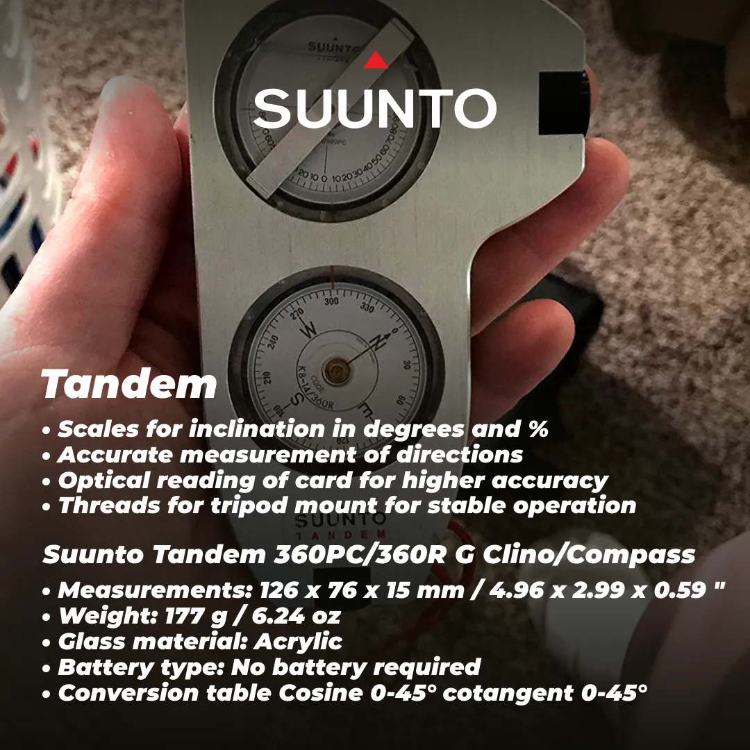 Suunto Tandem 360PC/360R G Clino/Compass with Berry Compliant Lanyard (SS023267000)