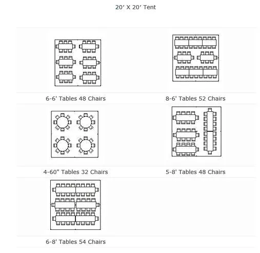 Tent Size & Seating Capacity