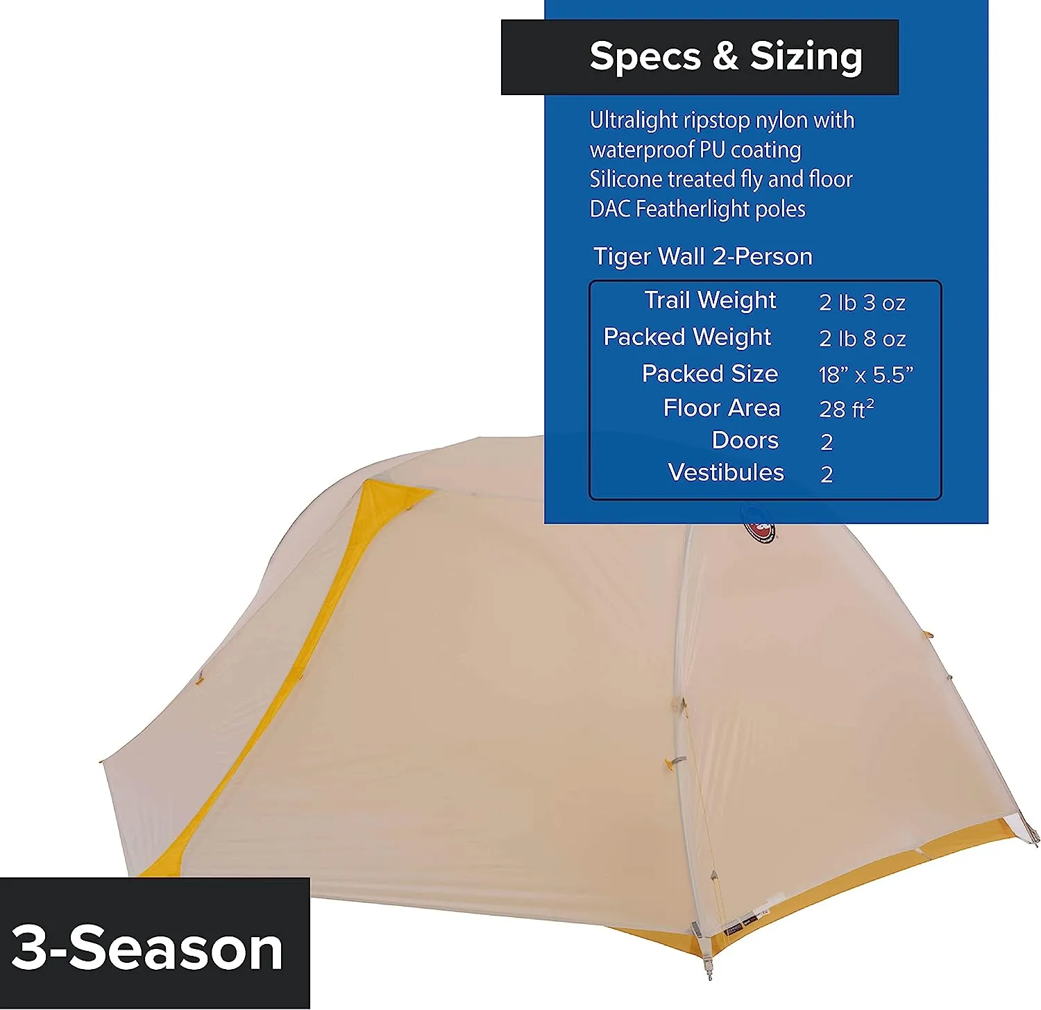 Tiger Wall UL2 Solution Dye Backpacking Tent