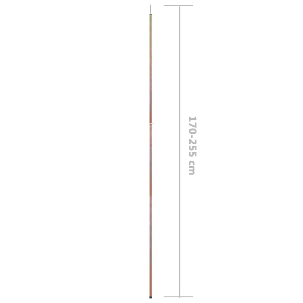 vidaXL Telescopic Tent Pole with Length of 170-255 cm Galvanised Steel