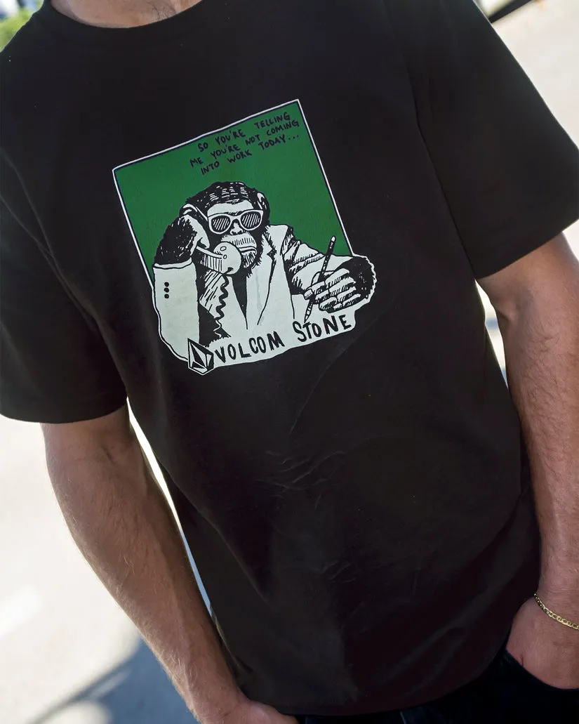 Volcom Monkeybiz Short Sleeve Tee - BLACK