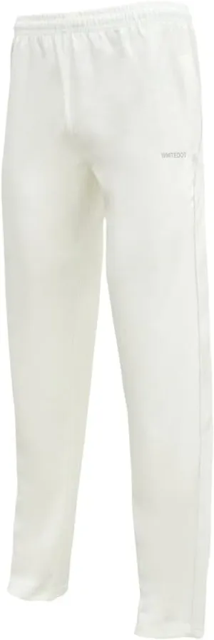 Whitedot Omega DRI-FIT White Trouser Track Pants - 100% Polyester - Stretch Fabric - Sport Flex, Sports