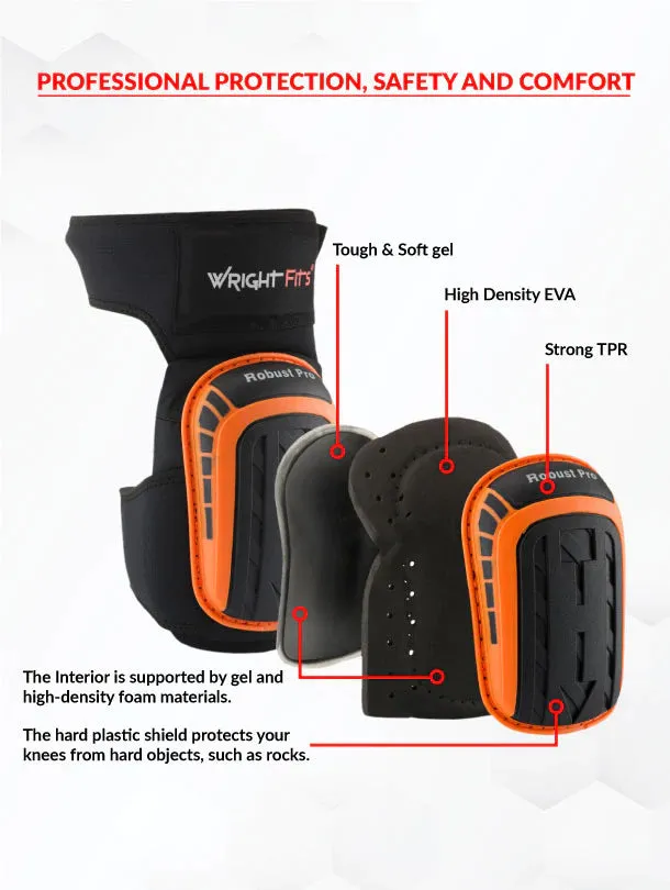 WrightFits Robust Pro Gel Knee Pads For Work - WW020805