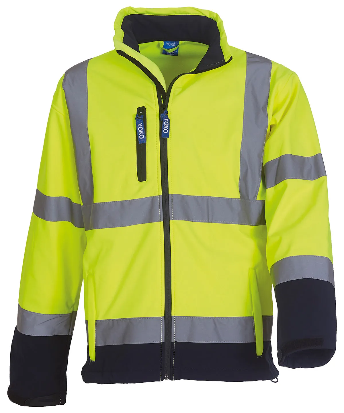 Yellow/Navy - Hi-vis softshell jacket (HVK09)