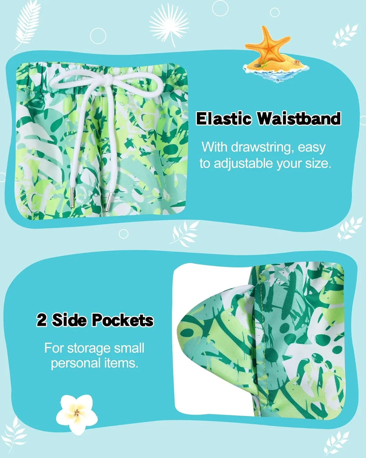 Youth Boys Swim Trunks with Compression Liner Swim Shorts Quick Dry Swimming Trunks Teen Kids Swimsuit Board Shorts