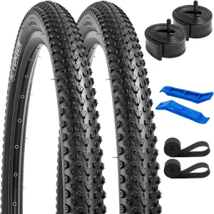 YUNSCM 29" Lightweight Bike Tires 29X2.0 (ETRTO 50-622) and 29" Bike Tubes-60TPI Nylon, Puncture-Resistant, Compatible with Mountain Bike Tires 29x1.95/2.0/2.1"-2 PCS (Y-570)
